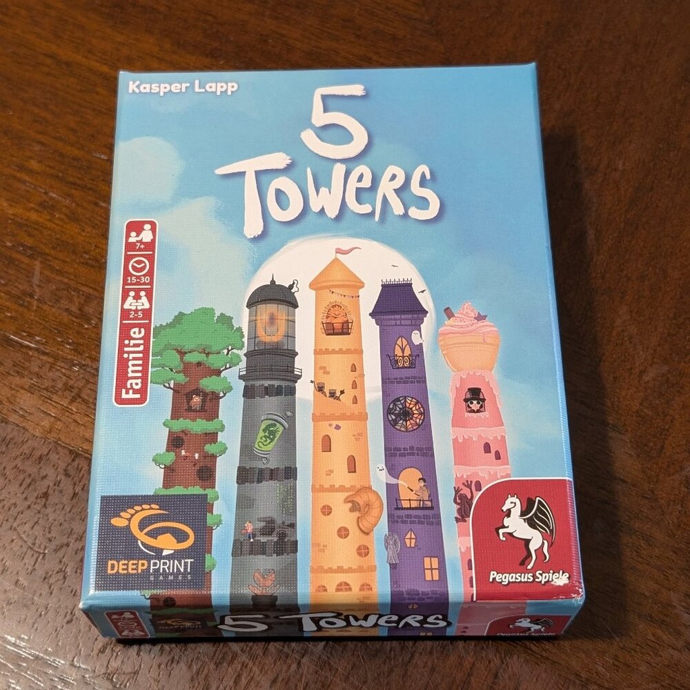 5 Towers Card Game - German - Brand New Opened - Pegasus Spiele